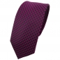 Preview: Schmale TigerTie Krawatte magenta fuchsia schwarz gemustert - Binder Tie