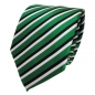 Preview: TigerTie Designer Krawatte grün signalgrün schwarz weiss gestreift