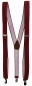 Preview: schmaler Hosenträger in rot bordeaux Uni mit Clip - verstellbar 75 bis 120 cm