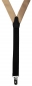 Preview: schmaler TigerTie Unisex Hosenträger mit 3 extra starken Clips - dunkelgold Uni