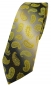 Preview: schmale TigerTie Designer Krawatte gelb anthrazit grausilber Paisley gemustert