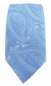 Preview: TigerTie Designer Krawatte in hellblau blau silber Paisley gemustert