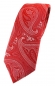 Preview: TigerTie - schmale Designer Krawatte in rot silber Paisley gemustert