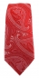 Preview: TigerTie - schmale Designer Krawatte in rot silber Paisley gemustert