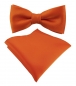 Preview: TigerTie Set Kleinkinder Baby Fliege orange mit Gummizug + Einstecktuch + Box