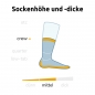 Preview: Wrightsock Sportsocke Endurance braun, Anti-Blasen-System, wadenhoch, Gr. S