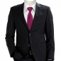 Preview: TigerTie Designer Krawatte in magenta einfarbig Uni - Tie Schlips