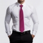 Preview: TigerTie Designer Krawatte in magenta einfarbig Uni - Tie Schlips