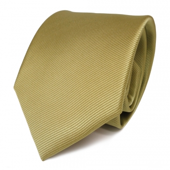 Feine Designer Krawatte - Schlips Binder grün hellgrün Uni Rips - Tie