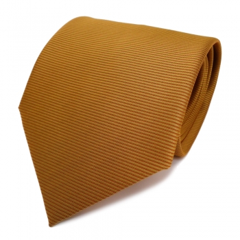Designer Krawatte orange gold rotorange quer gestreift - Schlips Binder Tie