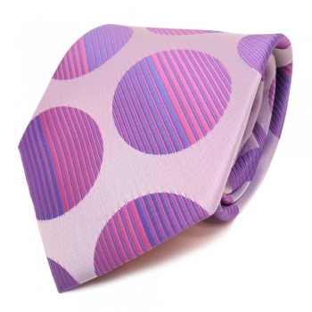 Designer Krawatte lila violett pastellviolett erikaviolett gepunktet - Schlips