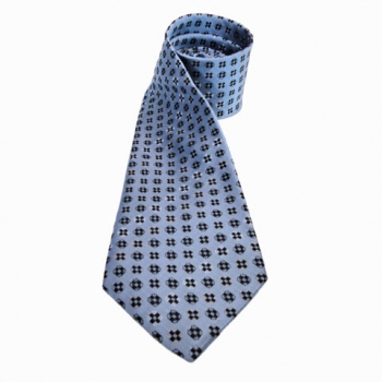 Mexx Seidenkrawatte blau schwarz gemustert - Krawatte 100% Seide Tie