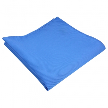 schönes Einstecktuch blau himmelblau hellblau Uni Rips einfarbig Tuch Polyester