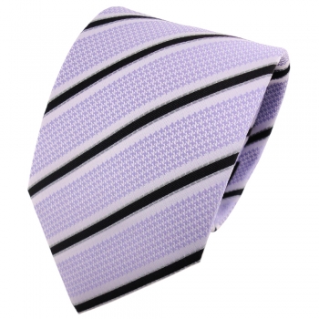TigerTie Designer Krawatte blaugrau schwarz grau gestreift