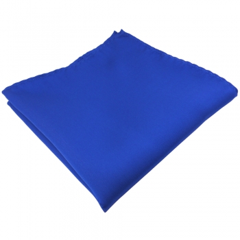 TigerTie Einstecktuch in Satin blau uni - Tuch 100% Polyester