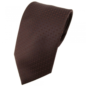 Designer Seidenkrawatte braun dunkelbraun gemustert - Krawatte Seide Binder