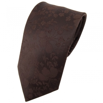 Designer Seidenkrawatte braun dunkelbraun gemustert - Krawatte Seide Binder