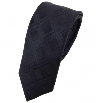 Schmale Designer Seidenkrawatte schwarz schwarzbraun gemustert - Krawatte Seide Binder
