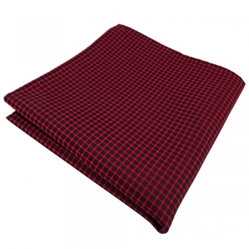 TigerTie Einstecktuch in rot dunkelrot schwarz gemustert - Tuch 100% Polyester