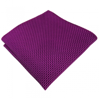 TigerTie Einstecktuch in lila magenta beere schwarz gemustert - 100% Seide