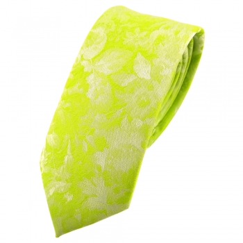 Schmale TigerTie Krawatte grün gelb neongrün neongelb gemustert -Schlips Tie