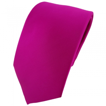 TigerTie Designer Krawatte in magenta einfarbig Uni
