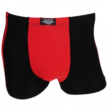 Boxershorts Retro Shorts Unterwäsche Unterhose Pants schwarz-rot Baumwolle Gr. L