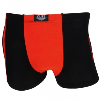 Boxershorts Retro Shorts Unterhose Pants schwarz-orange Baumwolle Gr. XXL
