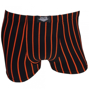 Boxershorts Unterhose Pants Retro Shorts schwarz-orange Baumwolle Gr. XXL