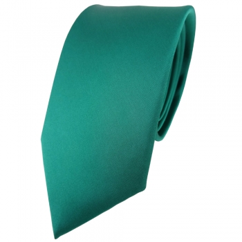 Modische TigerTie Satin Seidenkrawatte in grün einfarbig - Krawatte 100% Seide