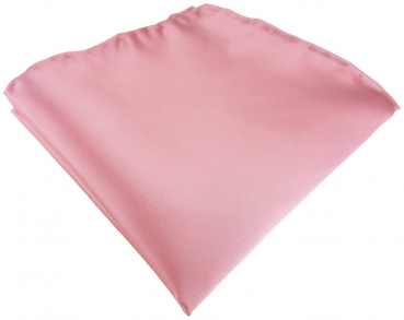 TigerTie Einstecktuch handrolliert in rosa einfarbig Uni - Gr. 25 x 25 cm