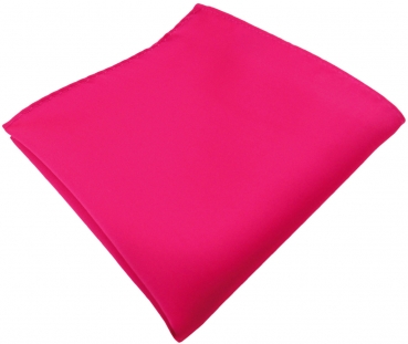 TigerTie Einstecktuch pink knallpink leuchtpink einfarbig Uni - Größe 26 x 26 cm