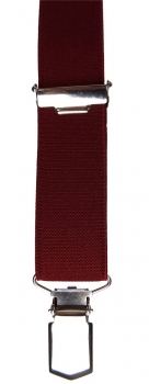 schmaler Hosenträger in rot bordeaux Uni mit Clip - verstellbar 75 bis 120 cm
