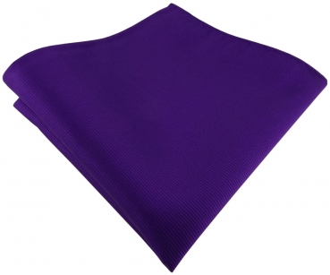 TigerTie Designer Einstecktuch in lila violett einfarbig uni Rips