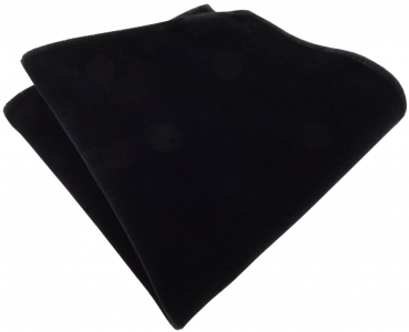 TigerTie Designer Baumwollsamt Einstecktuch in schwarz Uni - 100% Baumwolle