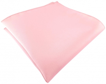 TigerTie Satin Einstecktuch in rosa einfarbig Uni - Größe 26 x 26 cm