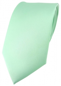 hochwertige TigerTie Satin Krawatte in mint Uni einfarbig - Schlips Binder Tie