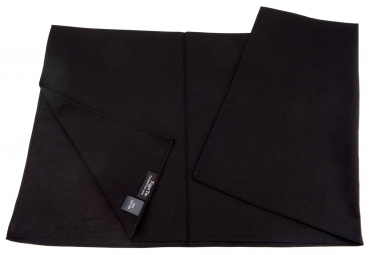 TigerTie Nickituch Halstuch schwarz Uni - Tuchgröße 60 x 60 cm - 100% Baumwolle