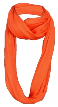 TigerTie Loop Schal in orange einfarbig Uni - Gr. 180 x 40 cm - Rundschal