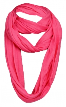 TigerTie Loop Schal in pink einfarbig Uni - Gr. 180 x 40 cm - Rundschal