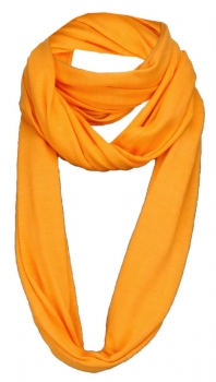 TigerTie Loop Schal in orange einfarbig Uni - Gr. 180 x 40 cm - Rundschal