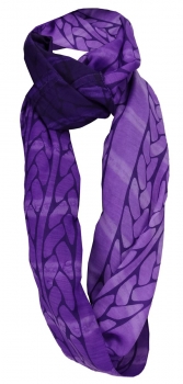 TigerTie Loop Schal in lila violett gemustert - Gr. 180 x 100 cm