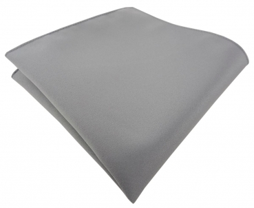 TigerTie Einstecktuch grau anthrazit einfarbig Uni - Tuch Polyester - 26 x 26 cm
