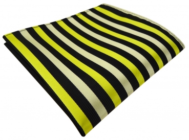 TigerTie Einstecktuch in gelb schwarz gestreift - Tuch Polyester Gr. 25 x 25 cm