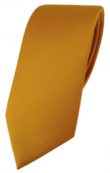 TigerTie Designer Krawatte in orange gelborange einfarbig Uni - Tie Schlips