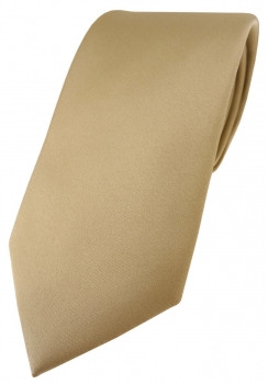 TigerTie Designer Krawatte in dunkelgold einfarbig Uni - Tie Schlips
