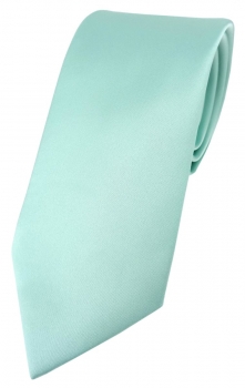 TigerTie Designer Krawatte in mint grün einfarbig Uni - Tie Schlips