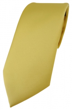 TigerTie Designer Krawatte in gelbgold einfarbig Uni - Tie Schlips