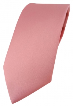TigerTie Designer Krawatte in dunkelrosa einfarbig Uni - Tie Schlips