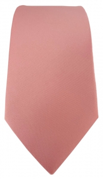 TigerTie Designer Krawatte in dunkelrosa einfarbig Uni - Tie Schlips